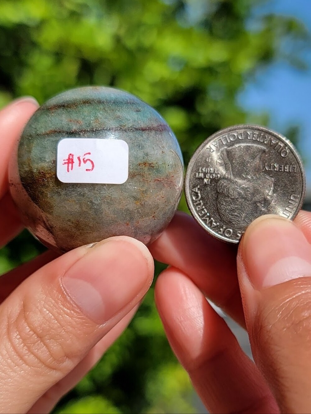 (#15) NEW 38.3MM- 62G RAINBOW AVENTURINE SPHERE